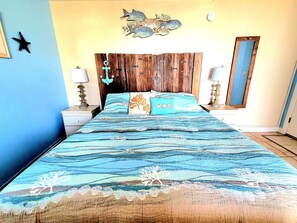 1 bedroom, iron/ironing board, WiFi, bed sheets - Starfish Wishes-Ocean View Daytona Beach, beach chairs and umbrella provided! (Daytona Beach)