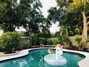 Outdoor pool, a heated pool