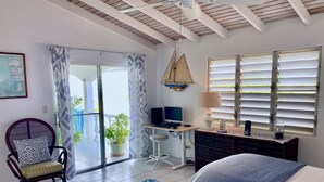 2 bedrooms, desk, iron/ironing board, travel crib - Oceanview villa with private pool, 5 mins to beach (SeaFeathers)