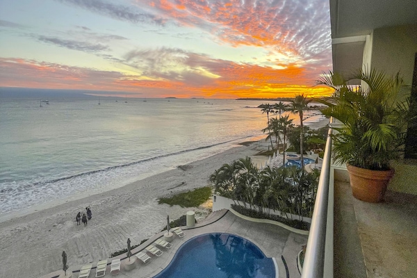 Gorgeous sunset view from the oversized balcony