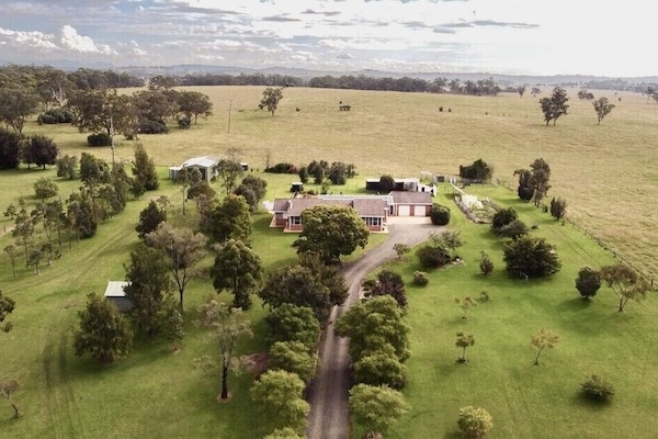 Aerial view of the property.