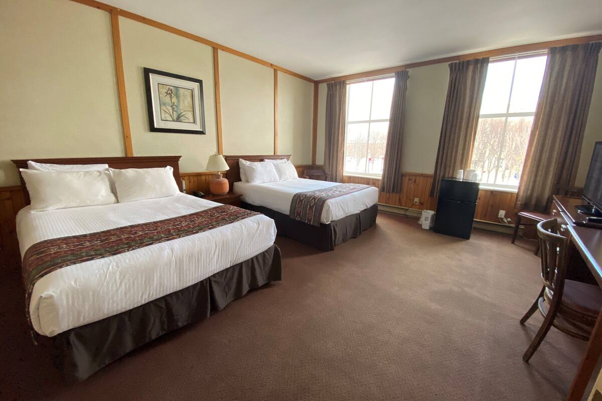 basic double queen room | 1 bedroom, individually furnished, desk, iron/ironing board