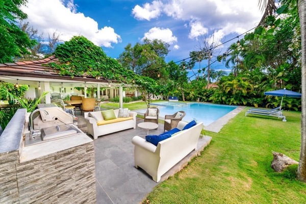 Piscine extérieure, piscine chauffée