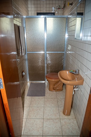 Shower, towels, soap
