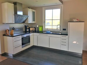 Frigorifero, forno, piano cottura, lavastoviglie