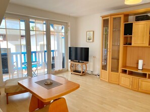 TV, DVD player, stereo