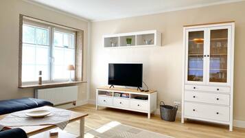 TV, DVD player, stereo