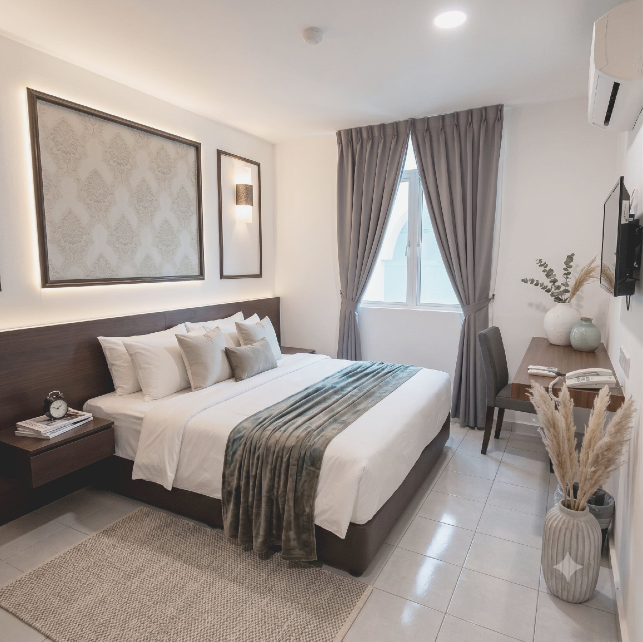 Deluxe Double Room | Down comforters, desk, laptop workspace, bed sheets