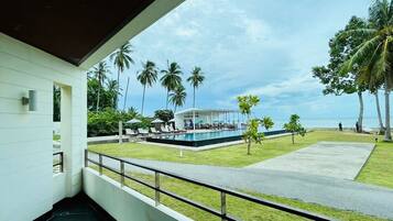 Premier Quadruple Room, Balcony, Sea View | Terrace/patio