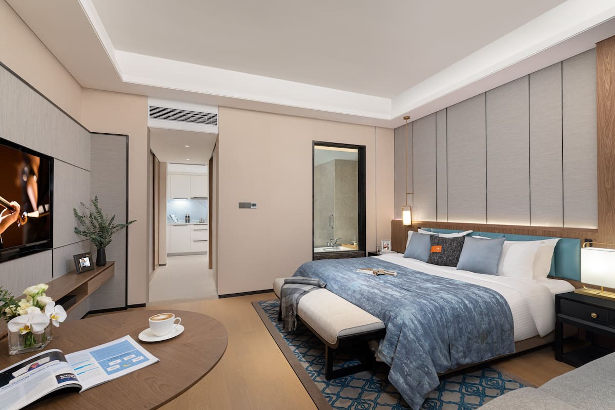 Deluxe-Studio | 1 Schlafzimmer, hochwertige Bettwaren, Daunenbettdecken