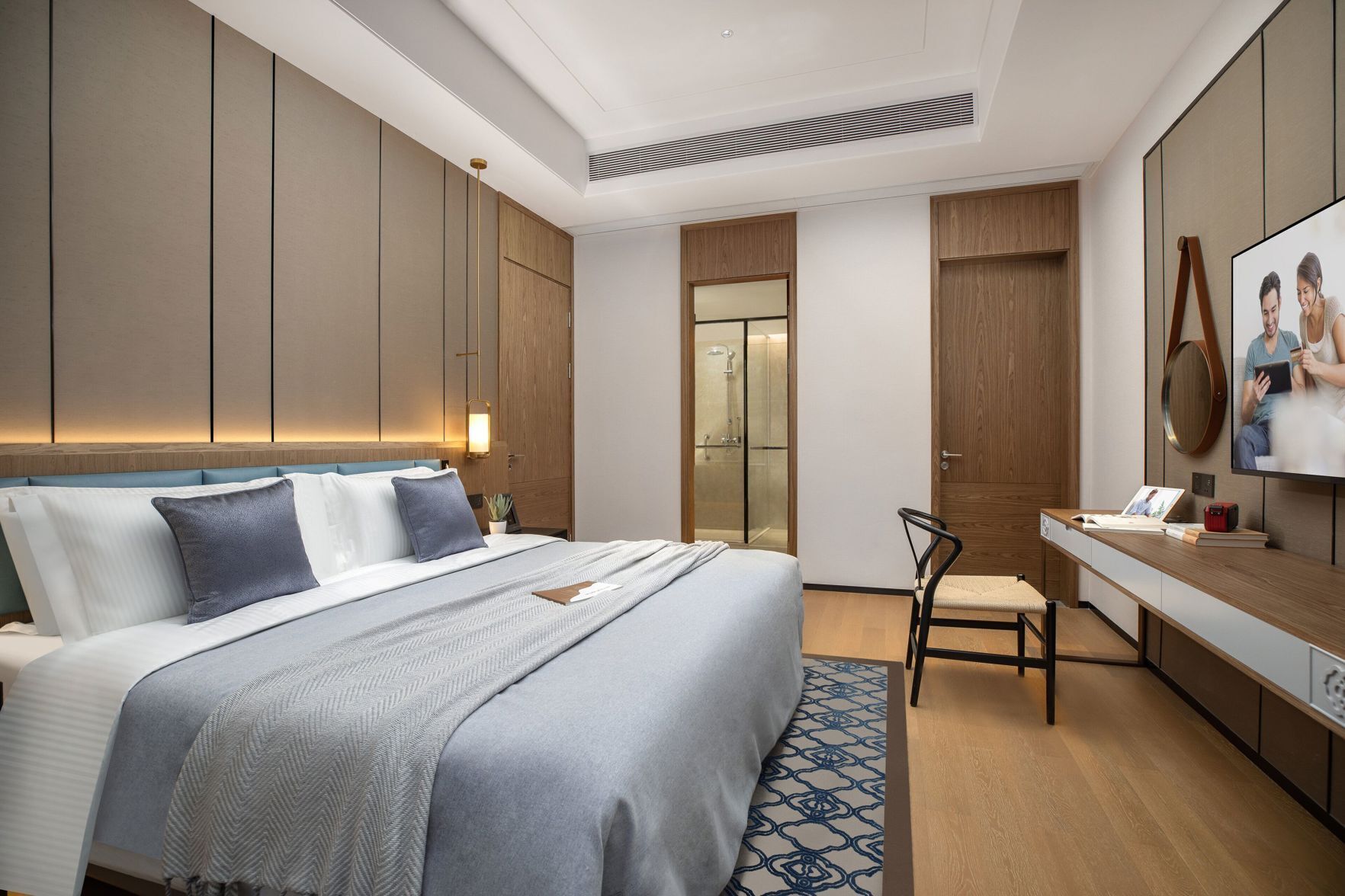 Premium bedding, down comforters, pillowtop beds, minibar