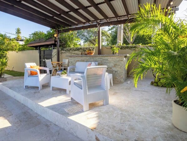 Terrace/patio - Cozy and Central apartment 1br-1ba with Pool (Sosúa)