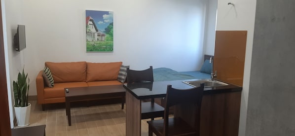 Suite studio | Accès au Wi-Fi (inclus), literie fournie