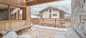 New apartment 8 ppl close to slopes with garage