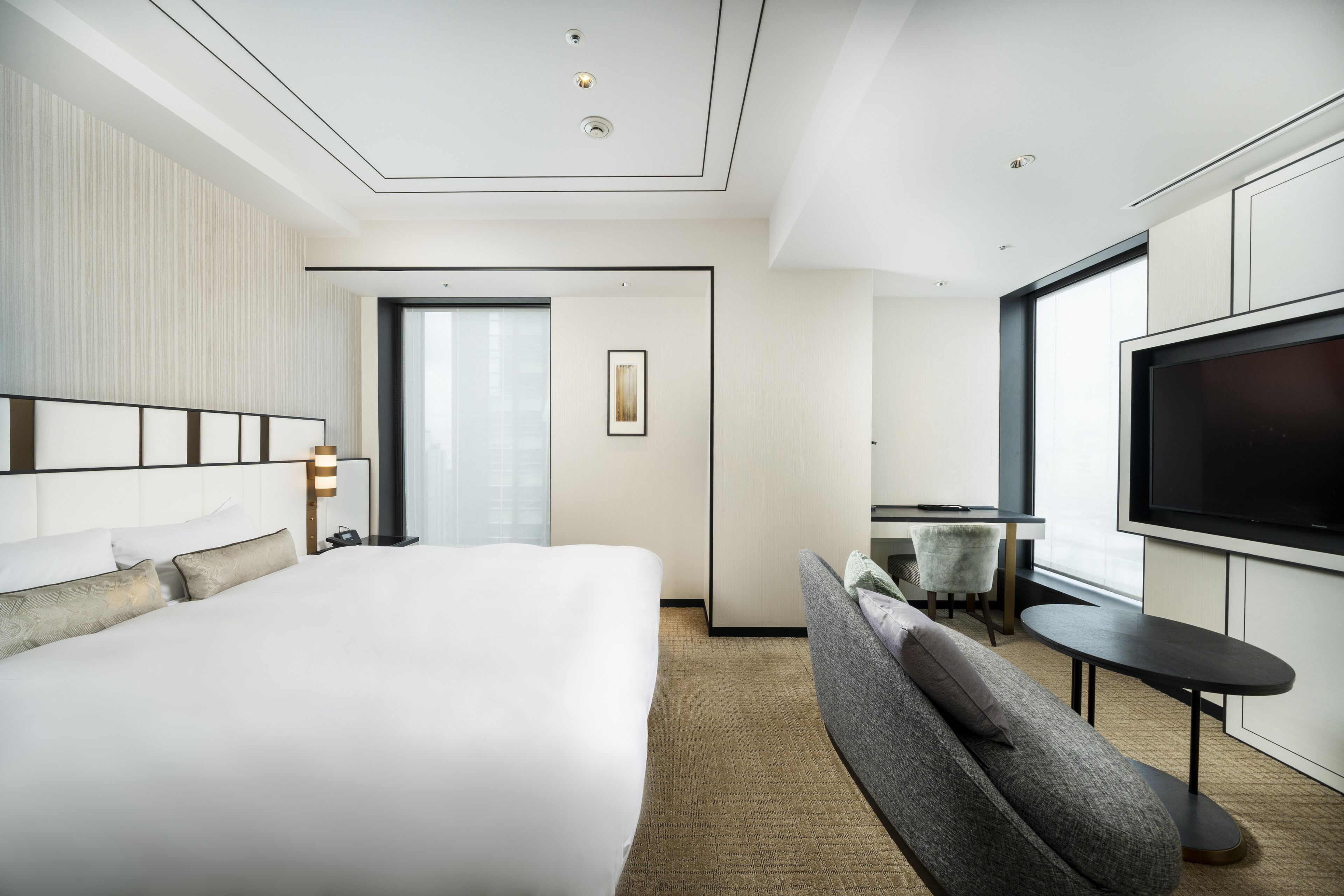 デラックスキングルーム 禁煙 | デスク、WiFi (無料)、ベッドシーツ