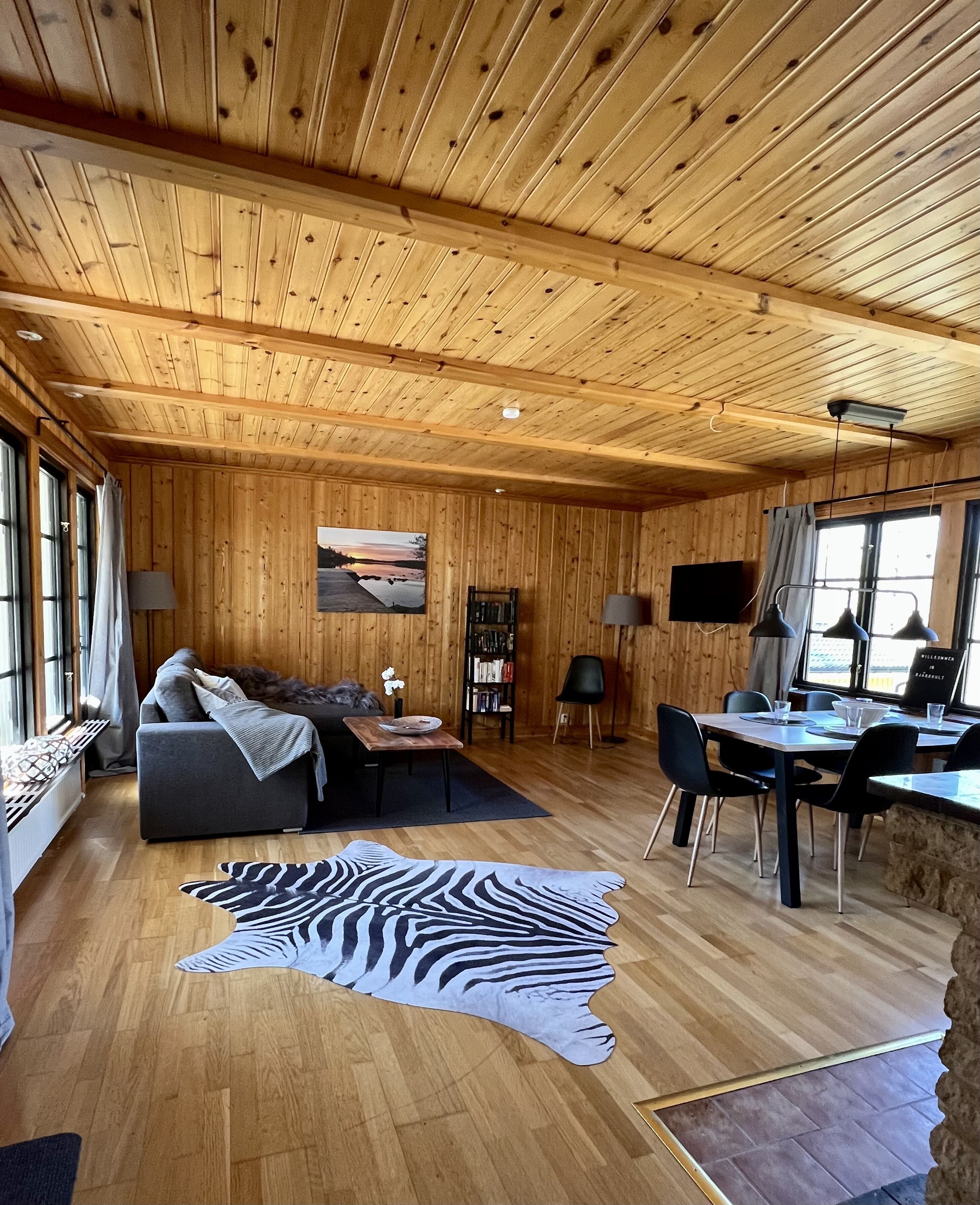 Fernseher, Kamin, Bücher