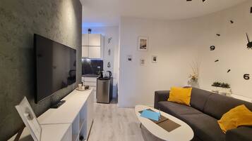 City Apartment, 1 Bedroom, Kitchenette | Living area