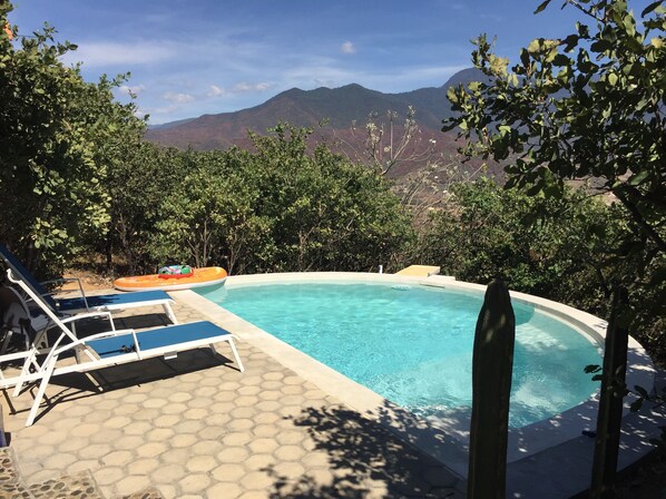 Piscina externa, piscina aquecida