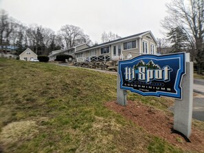 Exterior detail - Hi Spot Studio with shared beach on Winnipesaukee! (Laconia)