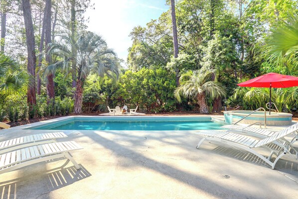 A heated pool