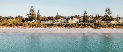 En la playa, toallas de playa