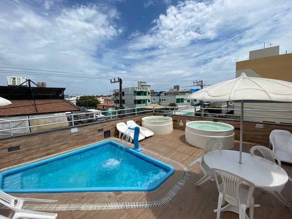 32-inch flat-screen TV with satellite channels, TV