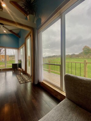 Smart-TV, Kamin, Bücher