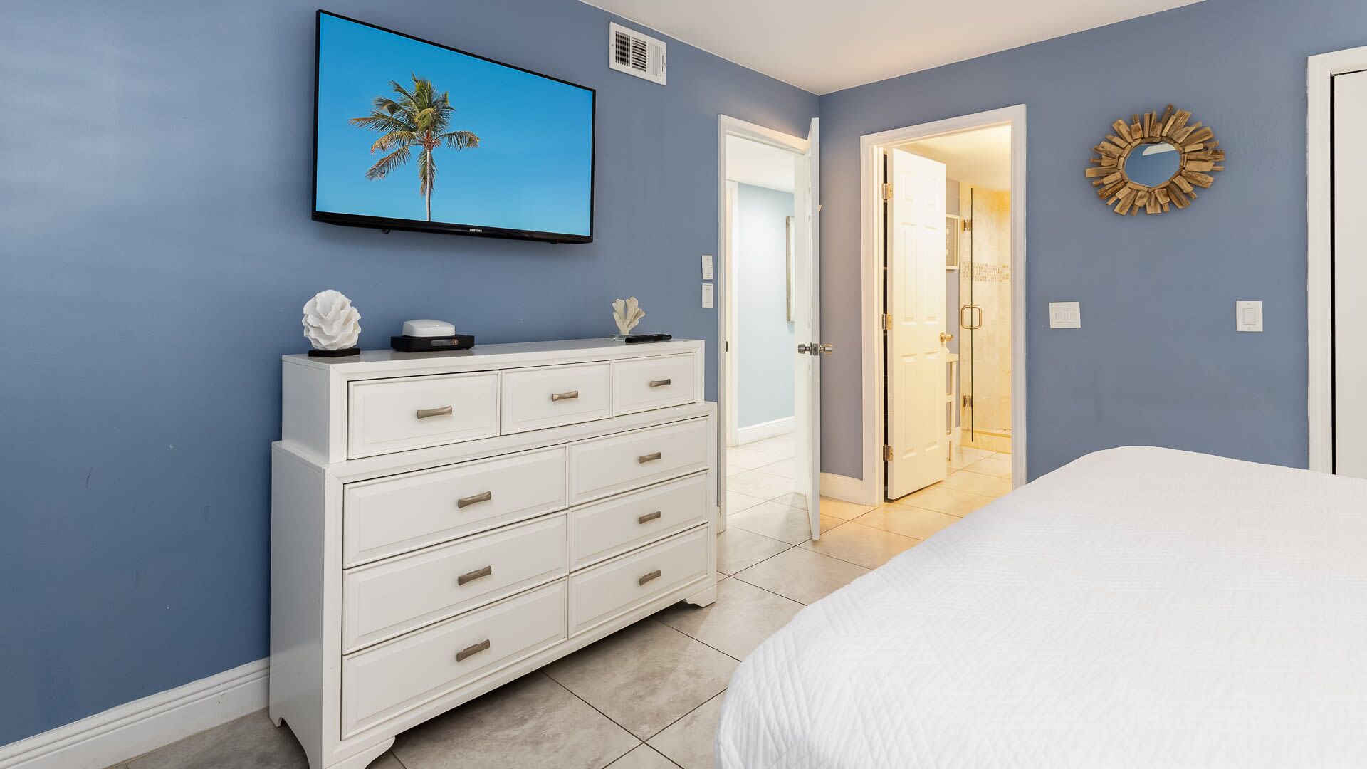 2 bedrooms, iron/ironing board, travel crib, WiFi