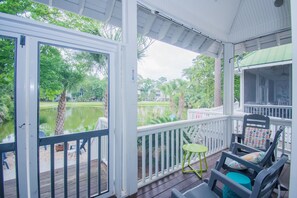 House, Multiple Beds, Balcony, Partial Sea View | Balcony view - 16 Davis Love (Fripp Island)