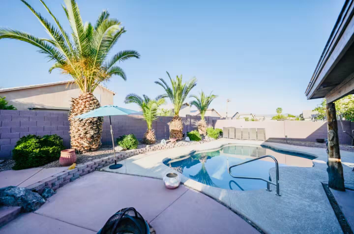 A heated pool