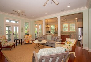 House, Multiple Beds, Balcony | Living area - 108 Davis Love (Fripp Island)