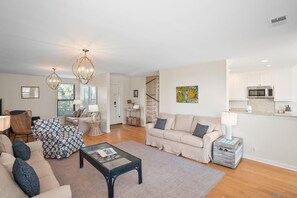 Condo, Multiple Beds, Balcony, Ocean View | Living area - 112 Capt John Fripp Villa (Fripp Island)