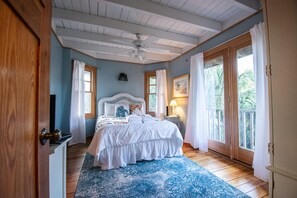 Ferienhaus, Mehrere Betten, Balkon, Blick auf den Golfplatz