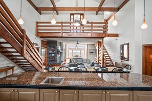 Interior - 2-story 5 Bed, 5.5 Bath Oceanfront Home Sleeps 18, 4-seat Golf Cart is Included (Fripp Island)