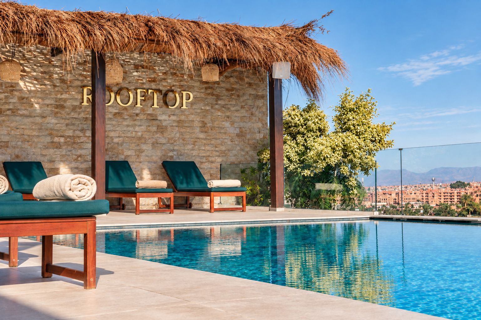Piscina en la azotea