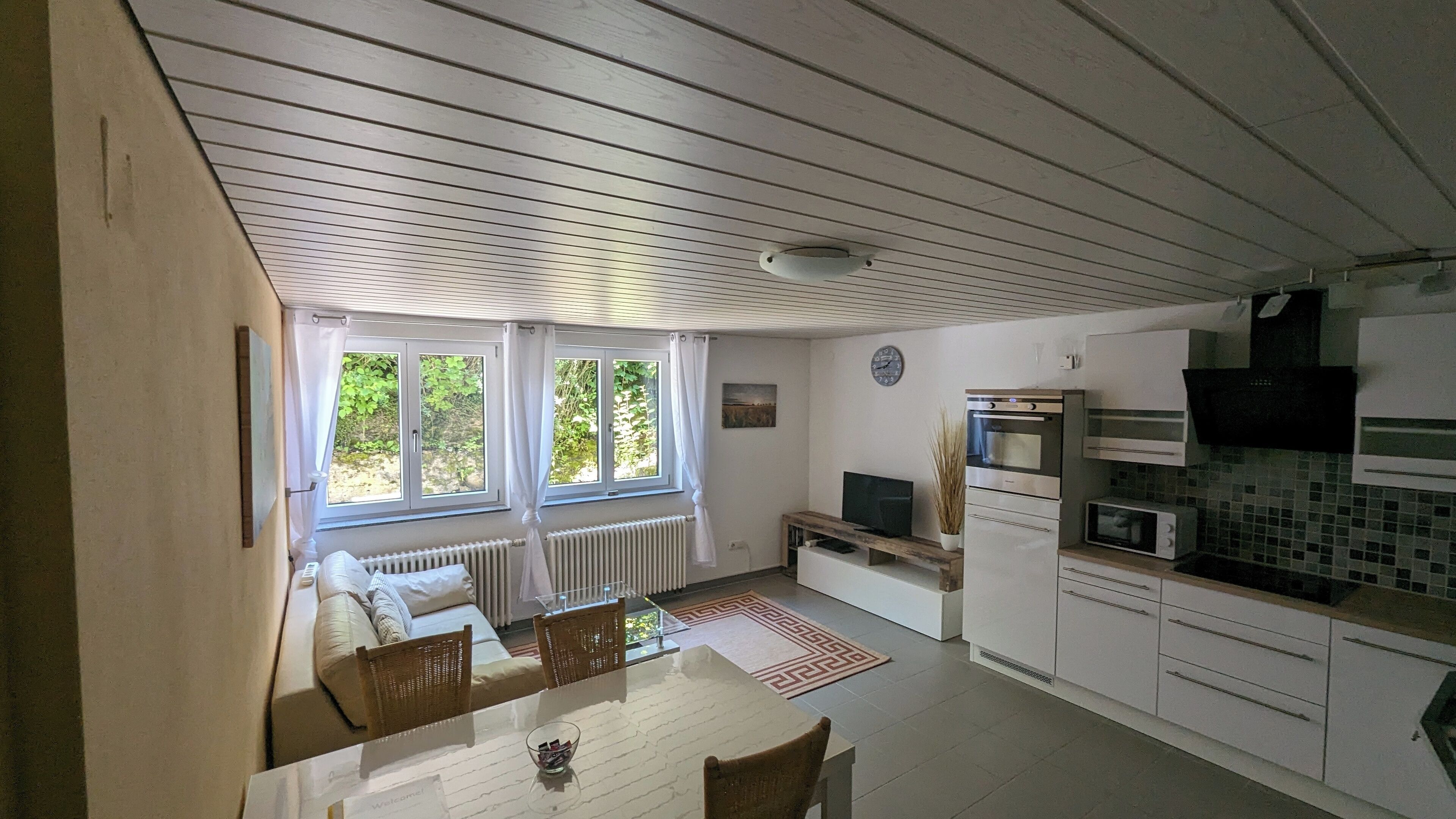 Fernseher, DVD-Player, Bücher, Videothek