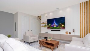 Condo, Multiple Beds (2182 FMP - 4BR Luxury Townhome Pool D) | Living area | Flat-screen TV - 2182 FMP - 4BR Luxury Townhome Pool Disney (Kissimmee)