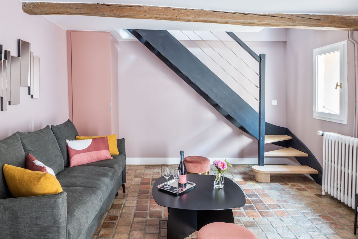 Deluxe suite, en-suite badkamer, uitzicht op binnenplaats (Rosé de Saignée) | Lounge
