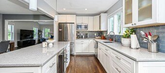 Chic Hamptons Home with Heated Gated Pool and Grill