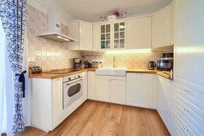 Fridge, oven, stovetop, dishwasher