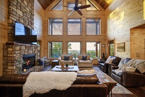 Smart TV, fireplace, video games