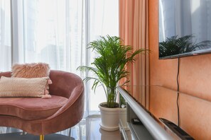 Lägenhet - tillgänglighetsanpassat - privat badrum (Modern-Luxury-Central) | Lounge