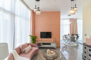 Lägenhet - tillgänglighetsanpassat - privat badrum (Modern-Luxury-Central) | Lounge
