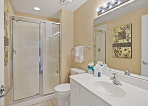 Condo, 1 Bedroom | Bathroom | Towels - Celadon: Unit 407 by Forehand Rentals (Panama City Beach)