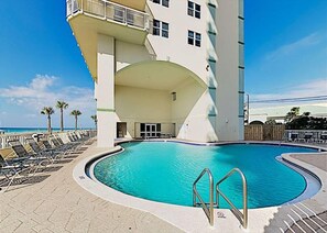Outdoor pool - Celadon: Unit 407 by Forehand Rentals (Panama City Beach)