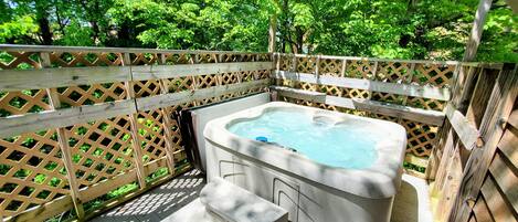 Outdoor spa tub