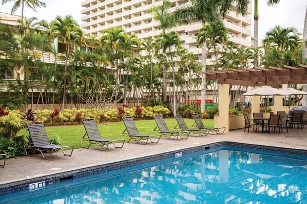 A heated pool