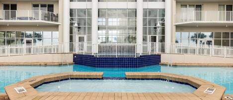 A heated pool