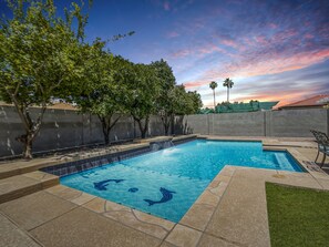 Outdoor pool, a heated pool