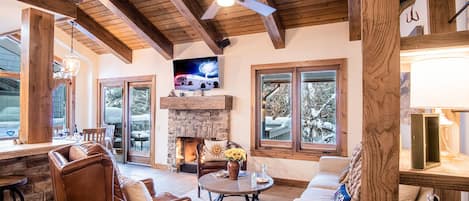 TV, fireplace, ping pong